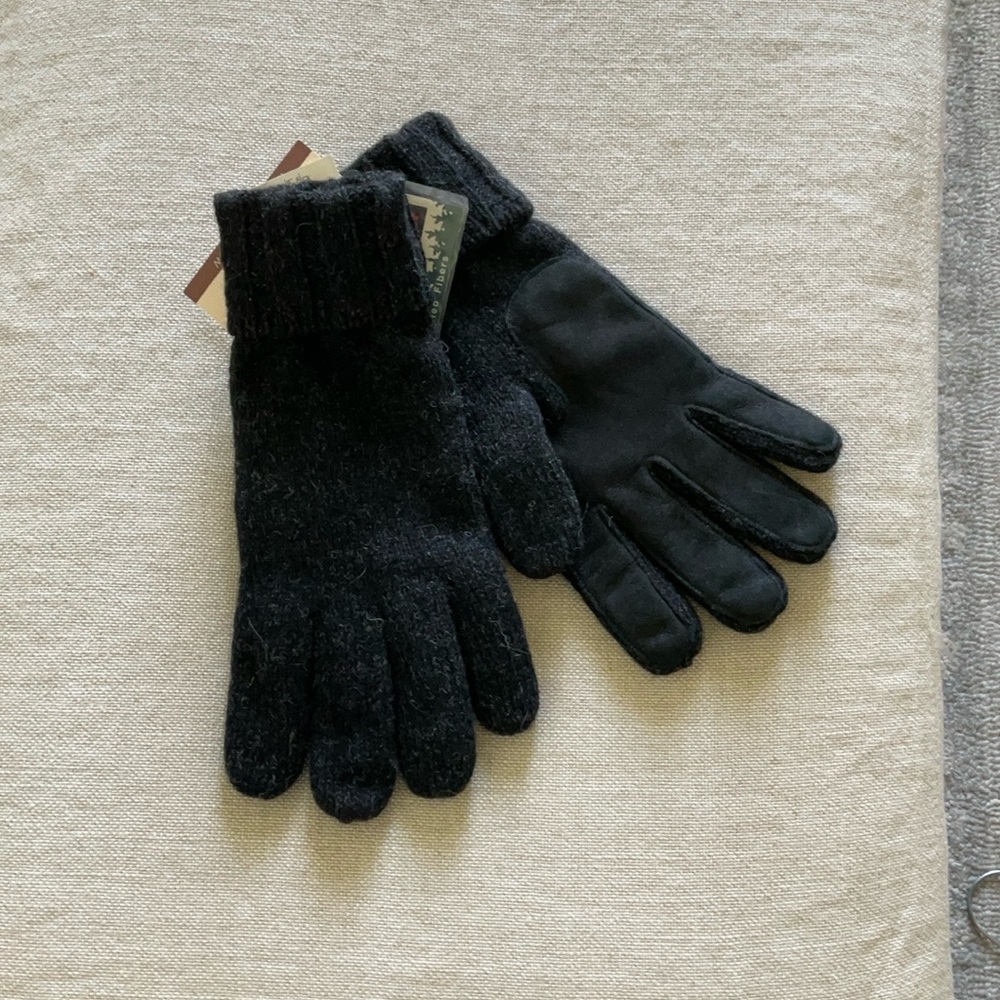 Black Knit Winter Gloves Accessories
